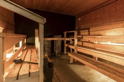 Spacious electric sauna is located in the ground floor of Evo Grand Villa.