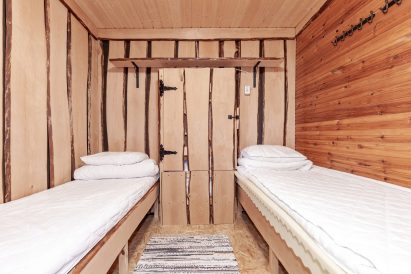 In the end of Aulanko Lakeside's lakefront sauna, there is a double bedroom.