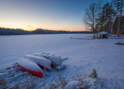 The Niemijärvi area near the Evo Wilderness Villa is beautiful in both winter and summer.
