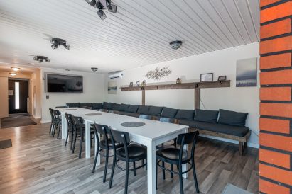 Spacious living room of Villa Springrock can be used for meetings, dining and socialising.