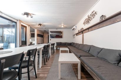 Spacious living room of Villa Springrock can be used for meetings, dining and socialising.